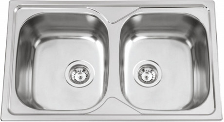 Sinks OKIO 800 DUO V 0,6mm leštěný